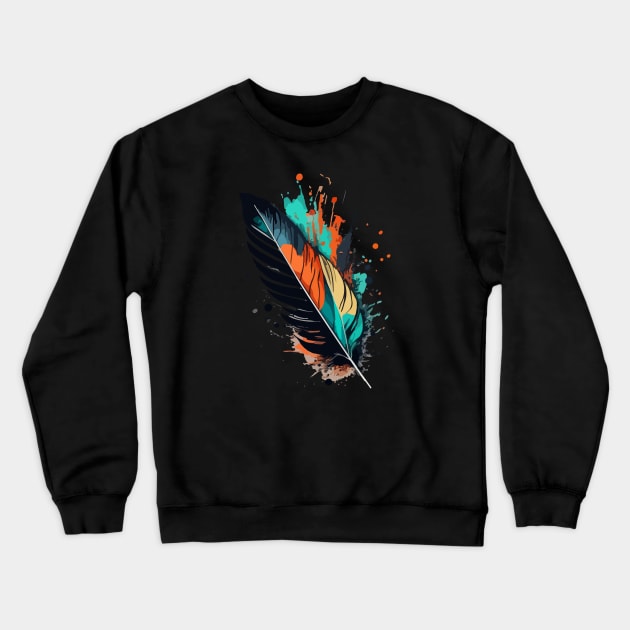 Bird Feathers Crewneck Sweatshirt by CatCoconut-Art